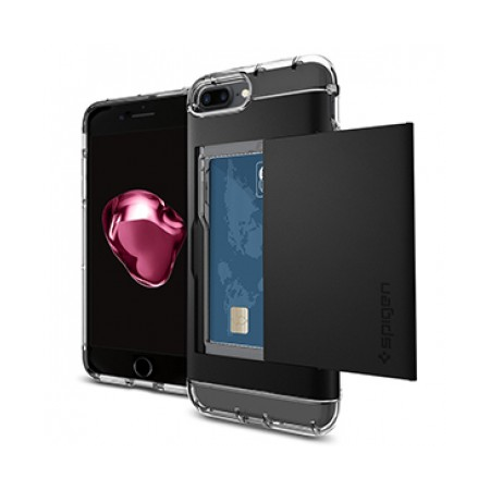 Spigen Crystal Wallet Case for Apple iPhone 7 Plus / 8 Plus - Black