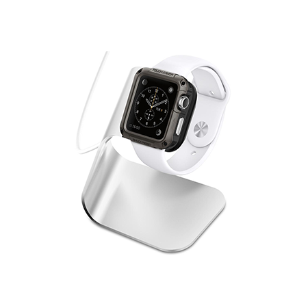 Spigen S330 Apple Watch Stand Holder - Silver - Retail Packaged