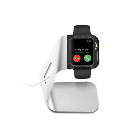 Spigen S330 Apple Watch Stand Holder - Silver - Retail Packaged