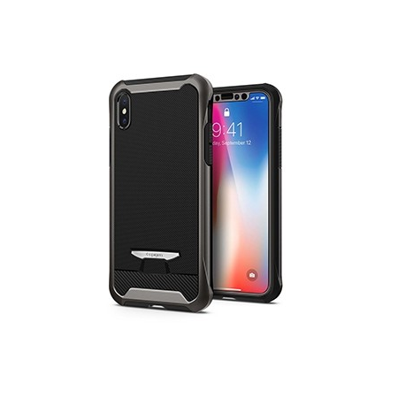 Spigen Reventon Case w/ Tempered Glass for Apple iPhone X - Gunmetal