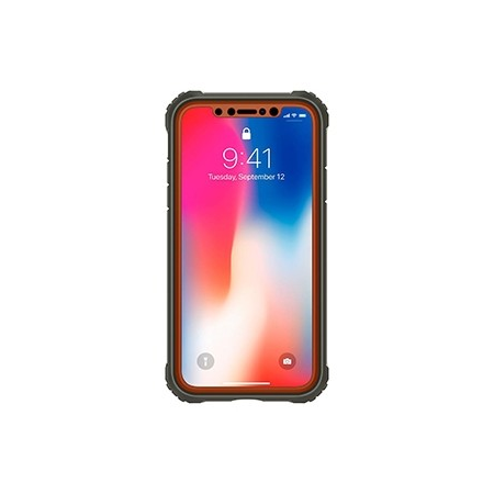 Spigen Pro Guard Case w/ Tempered Glass for Apple iPhone X - Army Green