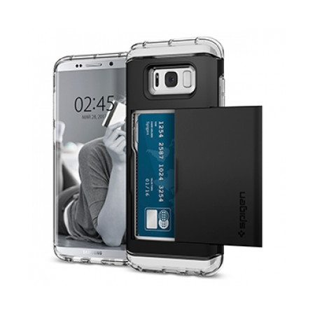 Spigen Crystal Wallet Case for Samsung Galaxy S8 - Black