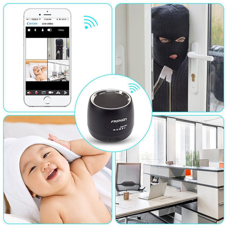 Mini 1080P WiFi HD Spy Hidden IP Camera Video Recorder Bluetooth Speaker Cam