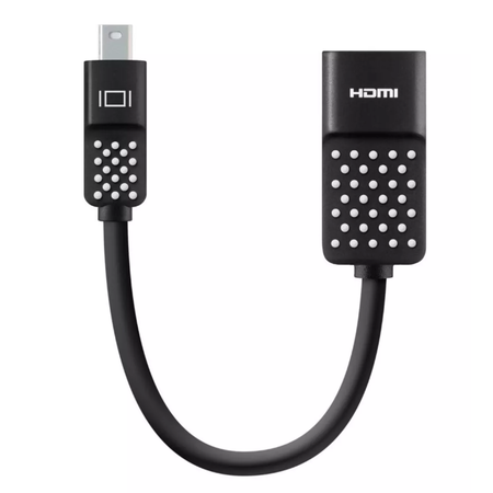 Dây cáp Belkin Mini DisplayPort to HDMI Adapter. 4k Compatible (Black) NEW