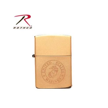 Solid Brass Marine Corps Zippo Lighter