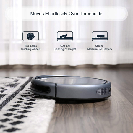 Robot lau nhà Coredy Robot Vacuum Cleaner, 1400Pa Super-Strong Suction, Ultra Slim, Automatic Self-Charging Robotic Vacuum