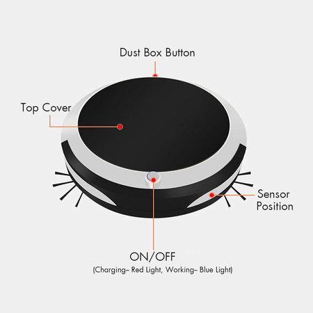 Robot lau nhà Dingji Convenient Smart Auto Rechargeable Smart Robot Vacuum Cordless 3-in-1 Dry Wet Floor Mop Cleaner