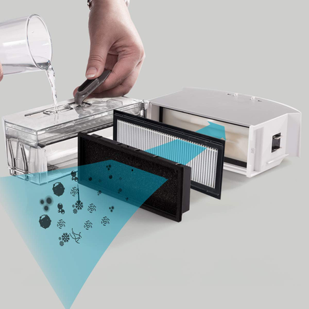 Robot lau nhà Costway Robot Vacuum Cleaner, Smart Strong Suction Cleaner Smart, App Controls & WiFi-Connected, HEPA Filter, Super Quiet Self-Charging