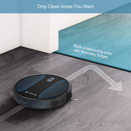 Robot lau nhà Coredy Robot Vacuum Cleaner, All-New Upgraded, Boundary Strip Supported, 360° Smart Sensor Protection
