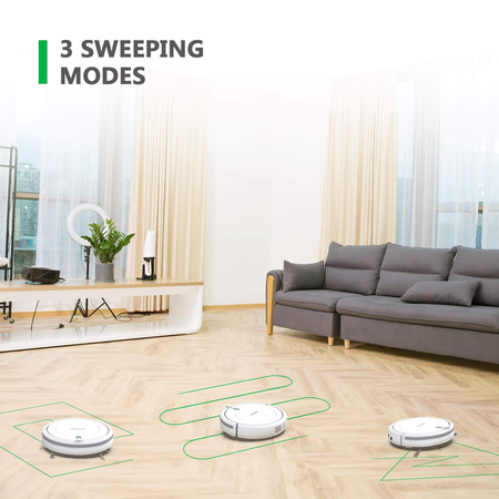 Robot lau nhà BEAUDENS Robot Vacuum Cleaner with Slim Design, Tangle-Free