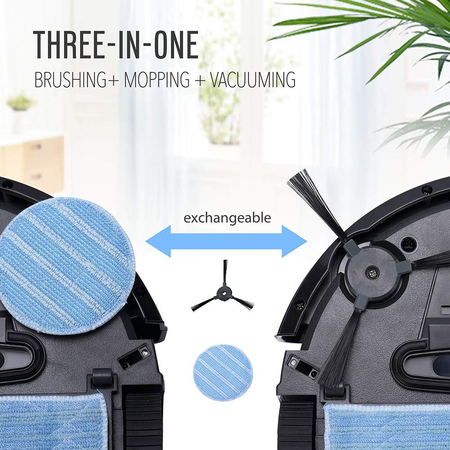 Robot lau nhà Euleven 3-in-1 Floor Robotic Vacuum with Smart Mopping Cleaner