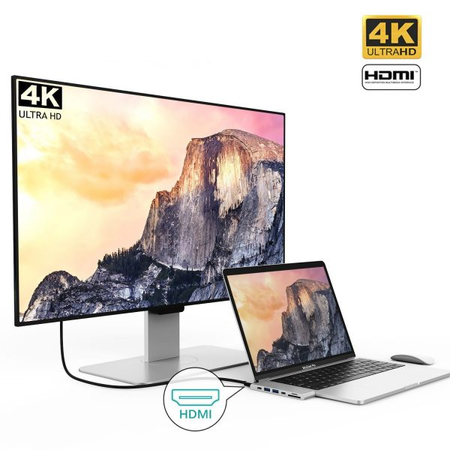USB-C Hub AnnBos 7-in-1 Type C Hub A028KH7 (Silver)