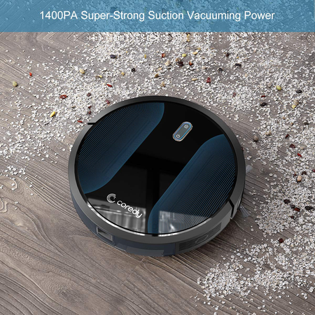 Robot lau nhà Coredy Robot Vacuum Cleaner, All-New Upgraded, Boundary Strip Supported, 360° Smart Sensor Protection