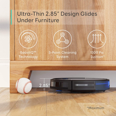 Robot lau nhà eufy Boost IQ RoboVac 11S (Slim), 1300Pa Strong Suction, Super Quiet, Self-Charging Robotic