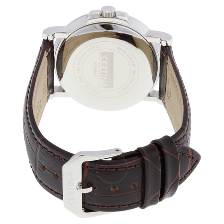 Certina DS Caimano Silver Dial Brown Leather Men's Watch C0174101603701 C017.410.16.037.01