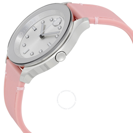 Movado Bold Silver Dial Pink Silicone Ladies Watch 3600414