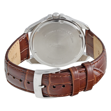 Seiko Black Dial Brown Leather Men's Watch SGEH49P2