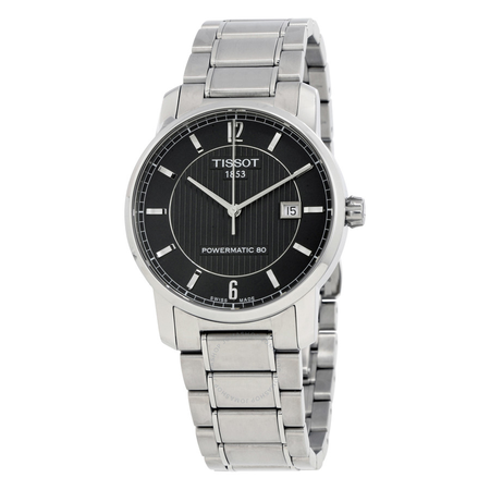 Tissot T-Classic Titanium Automatic Black Dial Men's Watch T0874074405700 T087.407.44.057.00