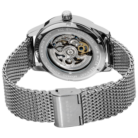 Akribos XXIV Akribos Automatic Skeleton Dial Stainless Steel Men's Watch AK446SS