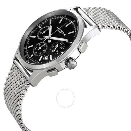 Akribos XXIV Akribos Chronograph Black Dial Stainless Steel Men's Watch AK625SSB