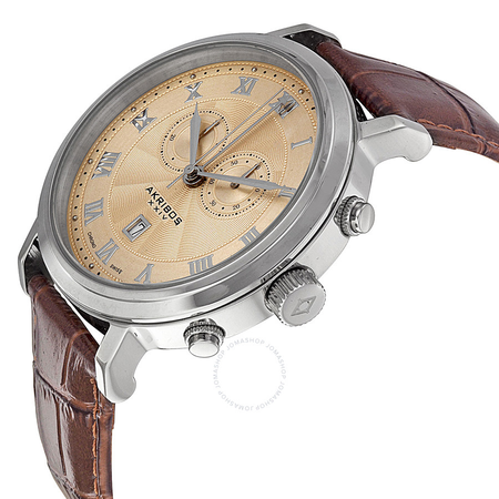Akribos XXIV Akribos Chronograph Gold Dial Stainless Steel Men's Watch AK591SS