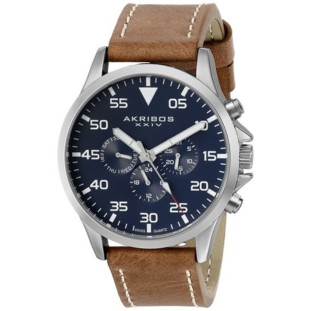 Akribos XXIV Multi-function Blue Dial Men's Watch AK773SSBU