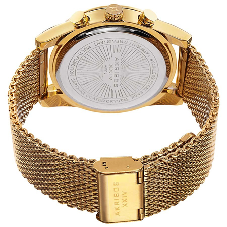 Akribos XXIV Gold Tone Dial Chronograph Men's Watch AK813YG