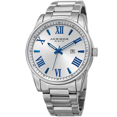 Akribos XXIV Silver Dial Stainless Steel Men's Watch AK936SS