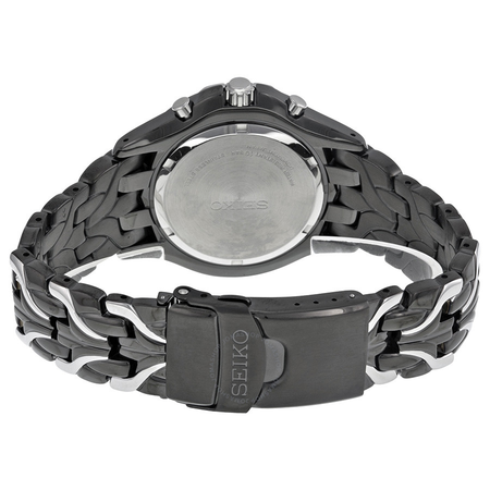 Seiko Solar Chronograph Black Dial Stainless Steel Men's Watch SSC139