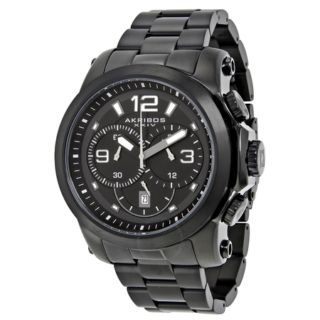 Akribos XXIV Akribos Black Dial Chronograph Stainless Steel Men's Watch AK631BK