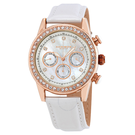 Akribos XXIV Akribos GMT Multi-Function Rose Gold-Tone Ladies Watch AK556WTR AK556WTR