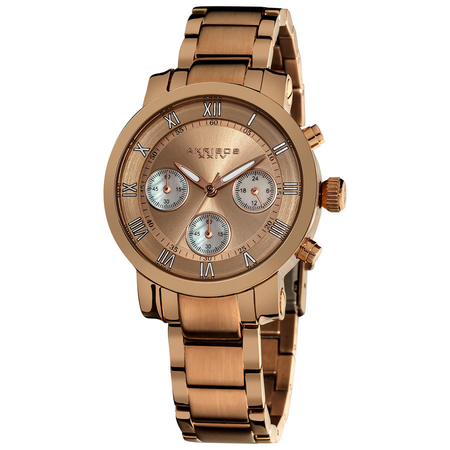 Akribos XXIV Akribos Grandiose Chronograph Rose Dial Rose-tone Ladies Watch AK623RG AK623RG