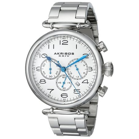 Akribos XXIV Akribos Grandiose Silver Dial Chronograph Men's Watch AK764SS