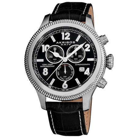 Akribos XXIV Akribos Ultimate Chronograph Stainless Steel Men's Watch AK575BK