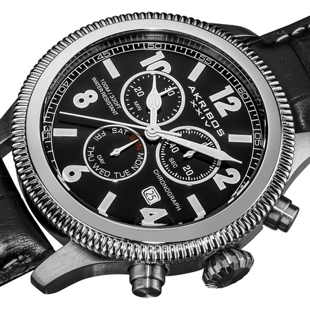 Akribos XXIV Akribos Ultimate Chronograph Stainless Steel Men's Watch AK575BK