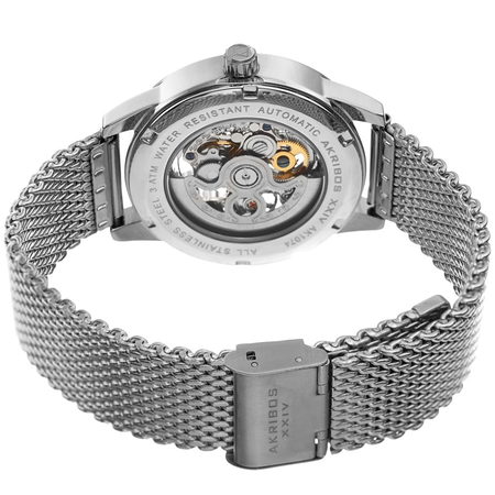 Akribos XXIV Automatic White Dial Men's Watch AK1074SS