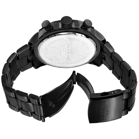 Akribos XXIV Black Dial Chronograph Men's Watch AK814BK
