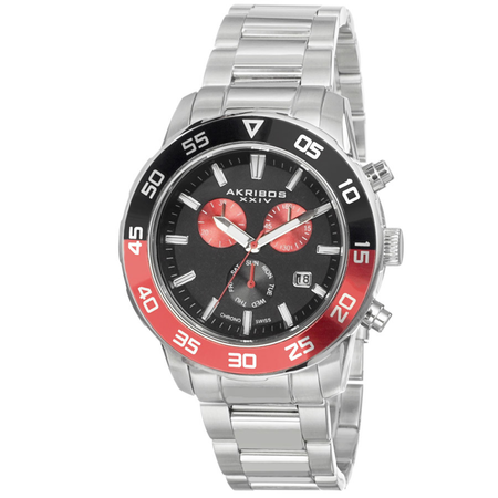 Akribos XXIV Black Matte Coke Bezel Men's Watch AK669RD