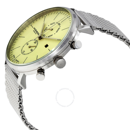 Akribos XXIV Cream Dial Stainless Steel Men's Watch AK685SS