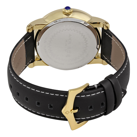 Akribos XXIV Essential Black Dial Men's Leather Watch AK913YG