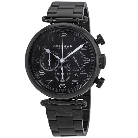 Akribos XXIV Grandiose Chronograph Black Dial Men's Watch AK764BK