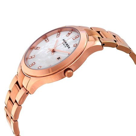 Akribos XXIV Mother of Pearl Dial Rose Gold-Tone Ladies Watch AK954RG