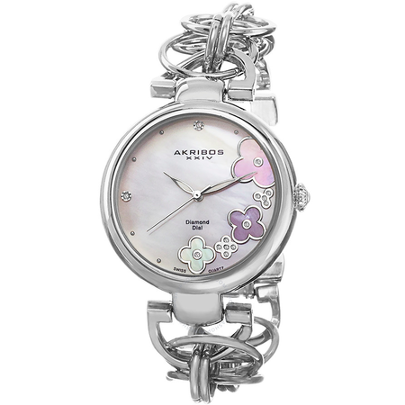 Akribos XXIV Mother of Pearl Dial Silver-tone Ladies Watch AK645SS AK645SS