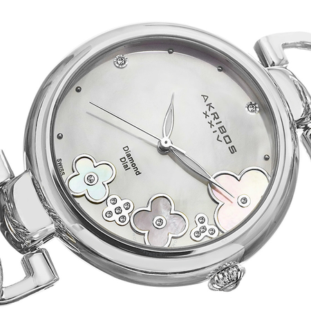 Akribos XXIV Mother of Pearl Dial Silver-tone Ladies Watch AK645SS AK645SS