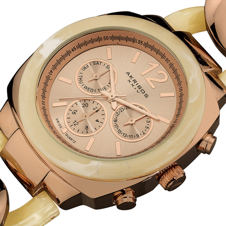 Akribos XXIV Rose Gold-Tone Ladies Watch AK641RG AK641RG