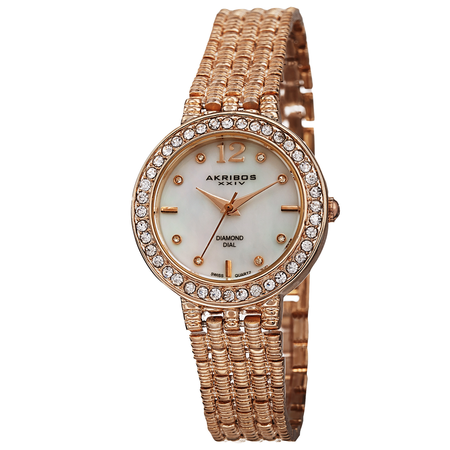 Akribos XXIV Rose Gold-tone Alloy Ladies Watch AK757RG AK757RG