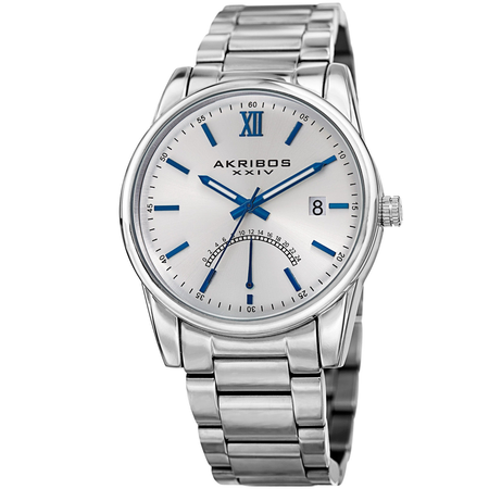 Akribos XXIV Silver Dial Stainless Steel Men's Watch AK962SS