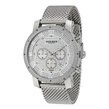 Akribos XXIV Silver-tone Stainless Steel Men's Watch AK713SS