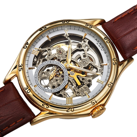Akribos XXIV White Dial Men's Watch AK1066YGBR