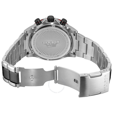 Akribos XXIV White Dial Two-tone Steel Chronograph Men's Watch AK619SSB
